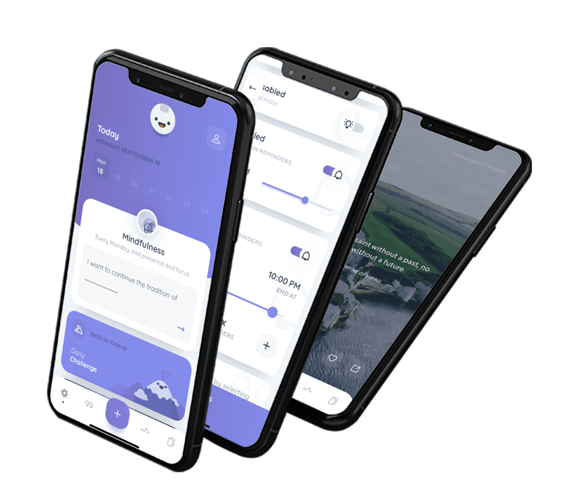 Reflectly app mockups