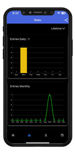 Diaro app screen