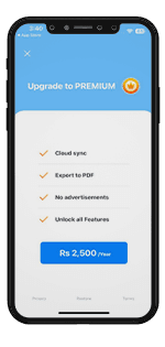 Diaro app screen