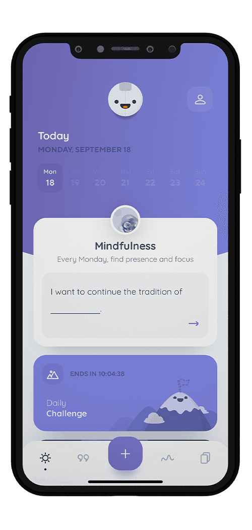 Reflectly app screen