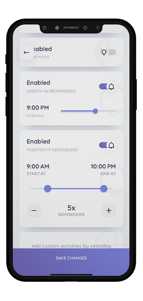 Reflectly app screen